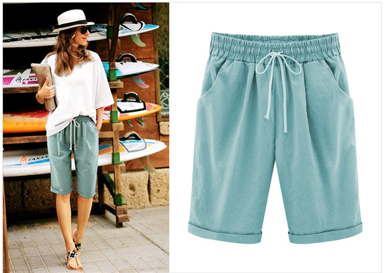 

Good A++ Summer female pants Women's Shorts large size 200 pounds fat mm loose pant WS013 Womens Short, Color 2