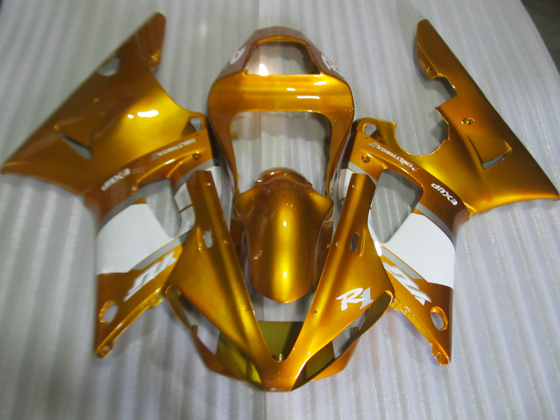 Kit de carénage offre spéciale pour Yamaha YZF R1 2000 2001 ensemble de carénages blanc or YZFR1 00 01 RT60