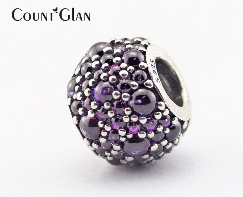 

fits pandora bracelets pink shimmering droplet silver beads 2016 summer style 100% 925 sterling silver charms diy jewelry, Black