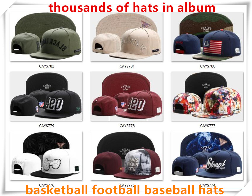 

New Arrival Snapbacks Hats Snap back Baseball football basketballl casual Caps snapback Adjustable size choose hats from our album CY50, Choose more from albums