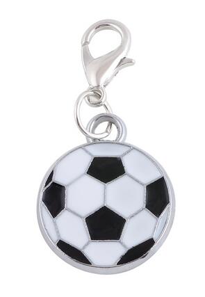 

20pcs/lot 17x17mm Sport Soccer Floating Pendant Charms With Lobster Clasp Fit For Chain Locket Necklace Bracelet Making, Bronze;silver