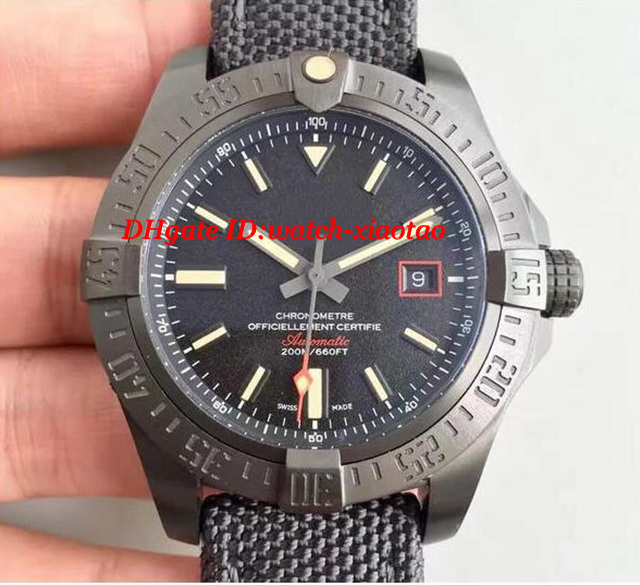 

Luxury Watches Top Quality Luxury Sapphire Men's 44mm Men's Watch Watches Automatic Mechanical Black Dial Black Nylon Strap