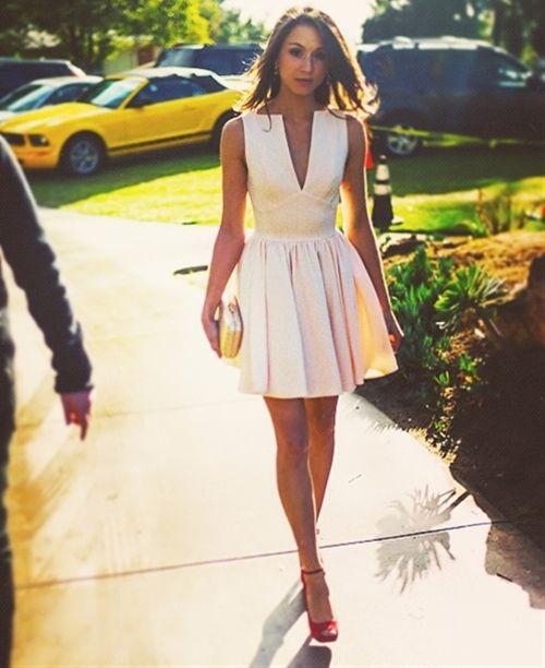 

2019 Hot Sale Cheap Short homecoming Dresses Deep V Neck Sleeveless elegant cocktail party Dress A-Line Graduation Dresses, Light sky blue