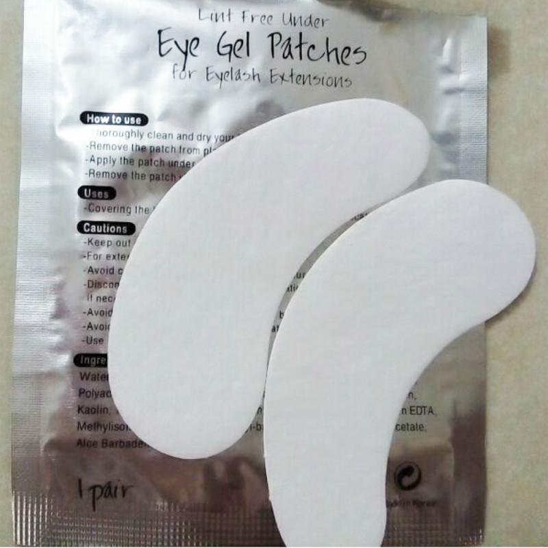 50 Pairs lint free Silk Eye Patch Eyelash Lash Extension Tool Supply Tape EyelashTape Eye Gel pads silk-image-399380847