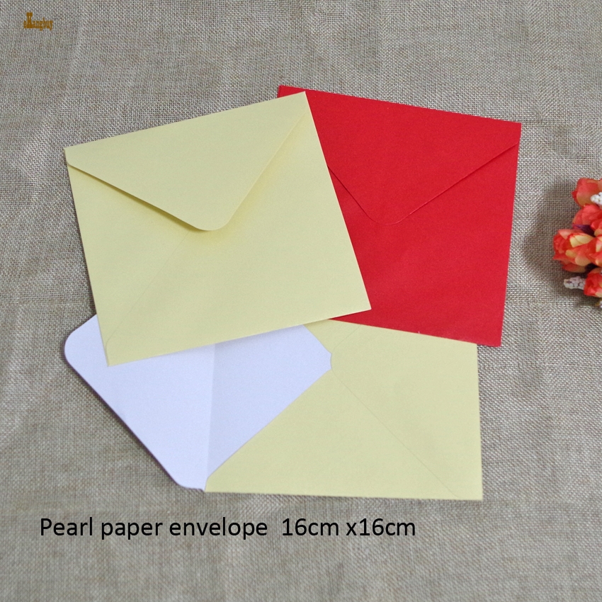 

50PCS LxW: 16x16cm Square invitations wedding invitation envelopes handkerchief special invitation univeral envelope office