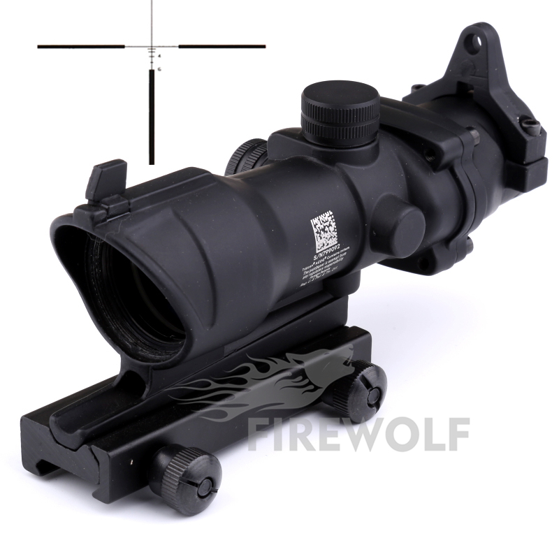 

2017 New Black&tan color Tactical Hunting Shooting Trijicon ACOG 4X32 Rifle Scope B Paragraph Tactical Riflescope