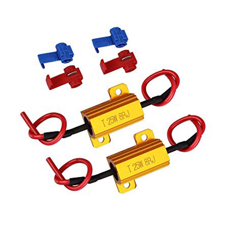 

4X 25W 8Ohm Car LED DRL Fog Turn Singal Load Resistor for Fix LED Bulb Fast Hyper Flash Turn Signal Hot Selling