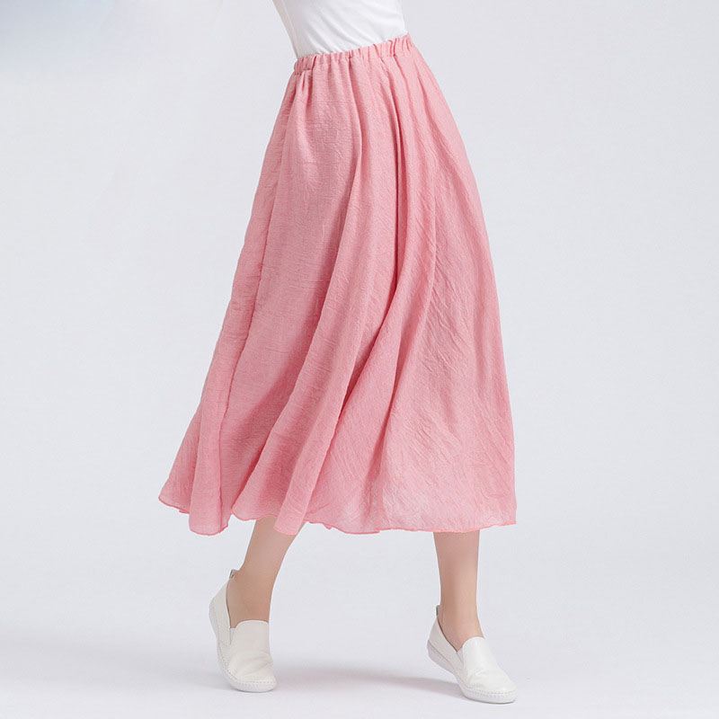 Summer Skirts Beach Style 2017 New Arrival Skirts Elastic Waist Fancy Women Dress Cheap Free Shipping Pink, Red,White, Black,Navy-image-397438326