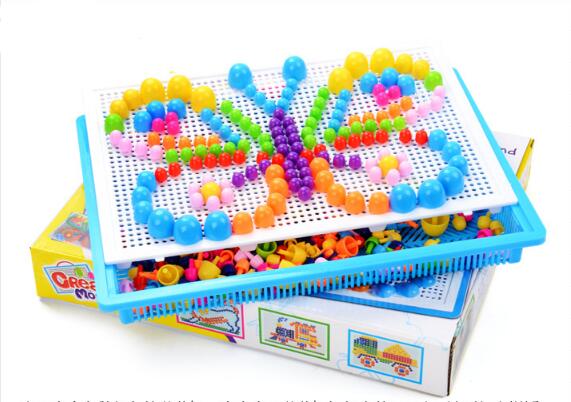 Kids Colorful Animal Puzzle Toy Toddler Educational Brick Adjustable Wooden DD