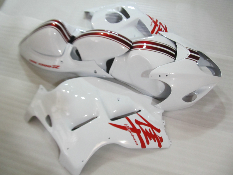

ABS plastic fairing kit for Suzuki GSXR1300 96 97 98 99 00 01-07 white red fairings set GSXR1300 1996-2007 OT22, Same the picture