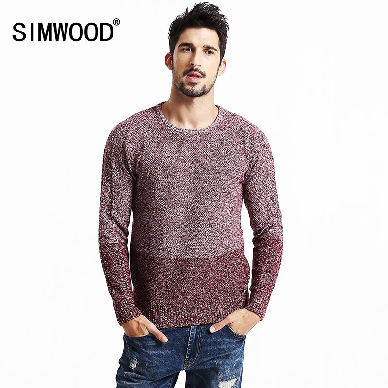 SIMWODD marque de vêtements nouvel automne hiver pull Granny-chic hommes mode pulls de Noël 100% coton MY2060 q170655