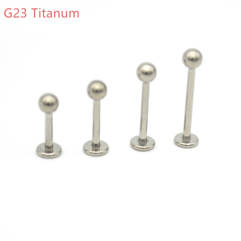 

Grade 23 Titanium Lip Bar Stud Labrets Rings Ear Stud Tragus Body Piercing Jewelry Monroe G23 Helix Earrings