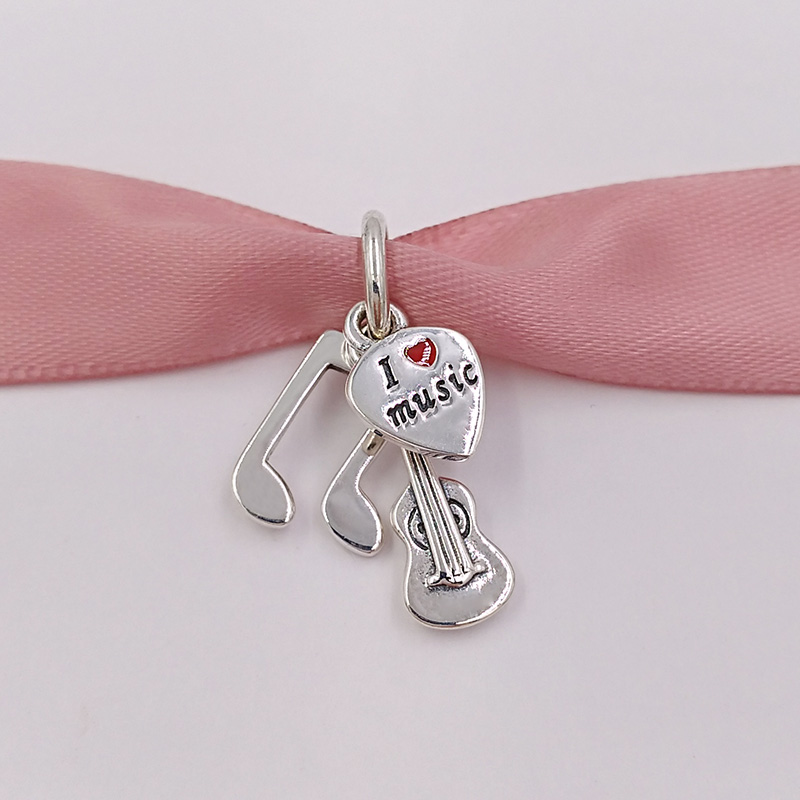 

Authentic 925 Sterling Silver Beads Music Trinity Pendant Charm Charms Fits European Pandora Style Jewelry Bracelets & Necklace 791504EN09