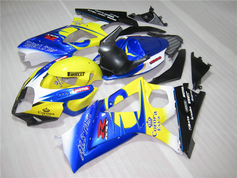 

New hot moto parts fairing kit for Suzuki GSXR1000 2007 2008 yellow blue black fairings set GSXR1000 07 08 OT58, Same as picture