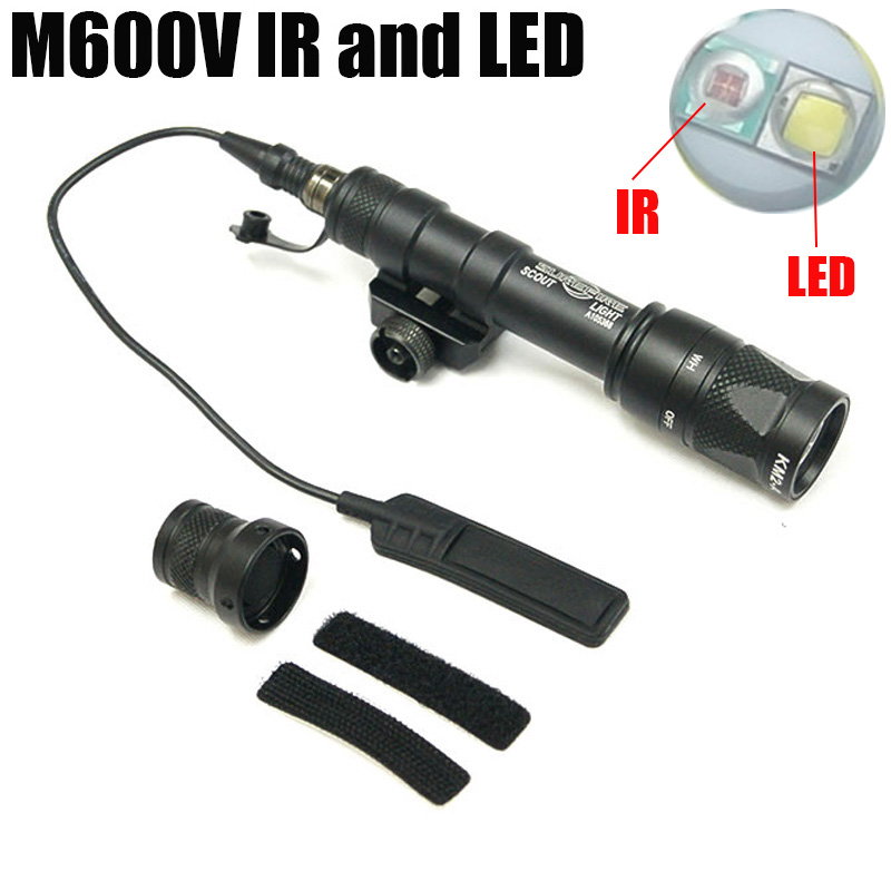 

NEW SF M600V-IR Scout Light LED White and IR Tactical Flashlight Gun Light Black