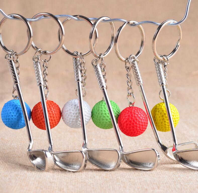 

Hot sale Metal golf key chain high - end sporting goods games souvenir ball key ring KR165 Keychains mix order 20 pieces a lot
