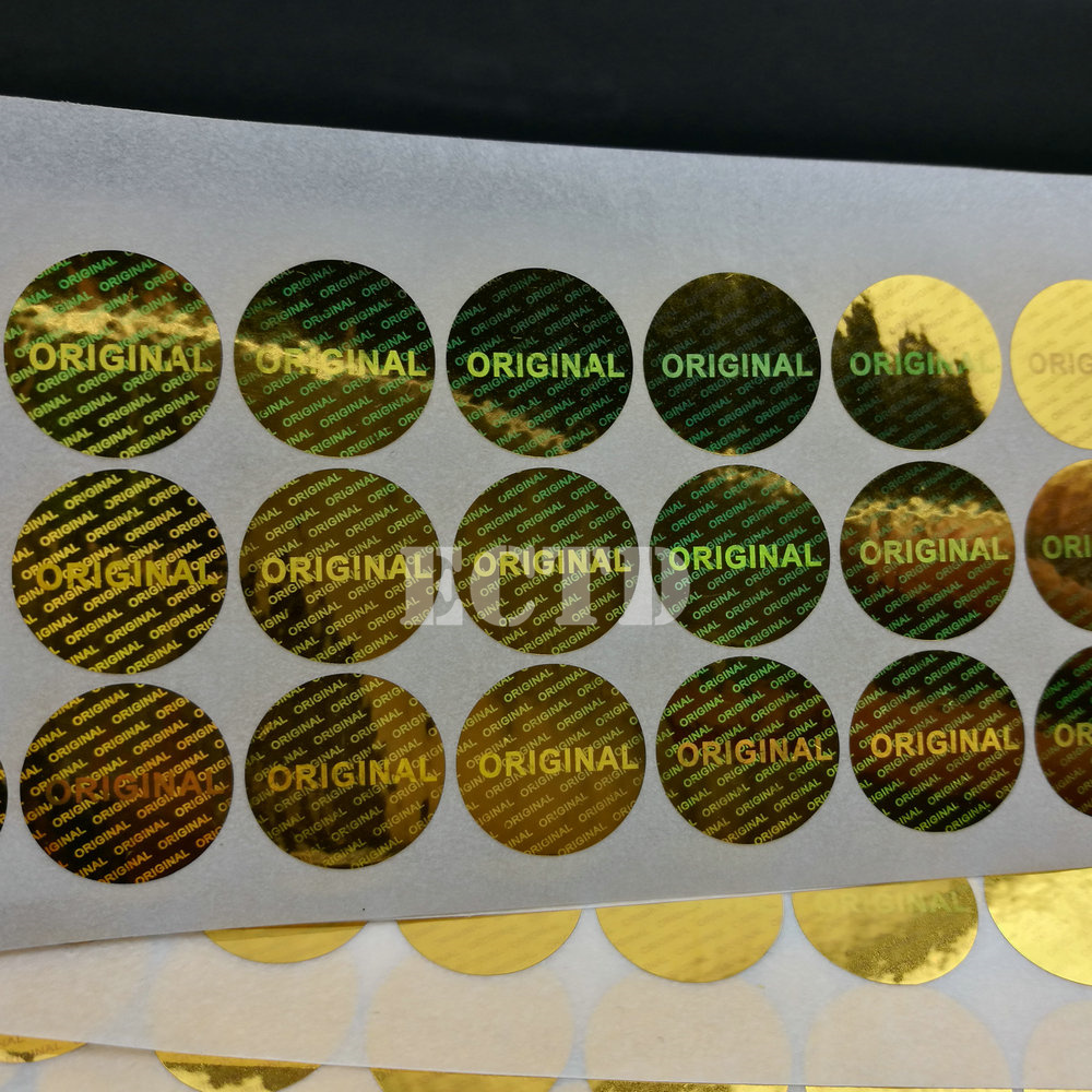 

original Security Warranty hologram original Gold label sticker diameter 0.6" x 0.6" 1000PCS