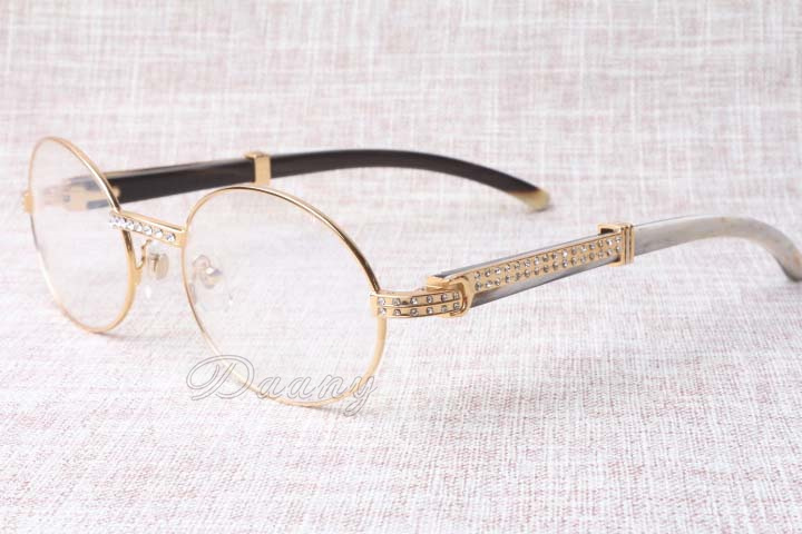 2017 nouveau cadre de lunettes rétro diamant haut de gamme mode cadre à angle mixte 7550178 hommes et femmes lunettes rondes taille: 55-22-135mm