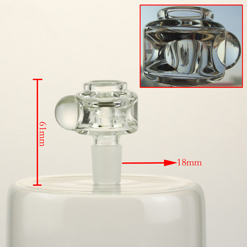 

High quality black bowl, weight :64g ,18mm male joint ,transparent glass bowl