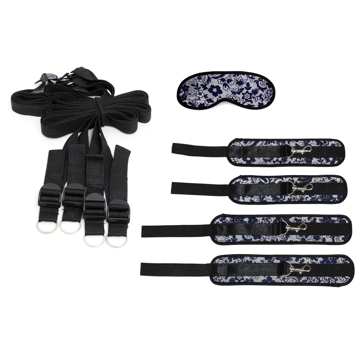 2017 New Rushed Nice Purple Satin Underbed Restraint Kit: Handcuffs, Ankle Cuffs And Blindfold, Sex Reatraint Systom Products for Females-image-375022230