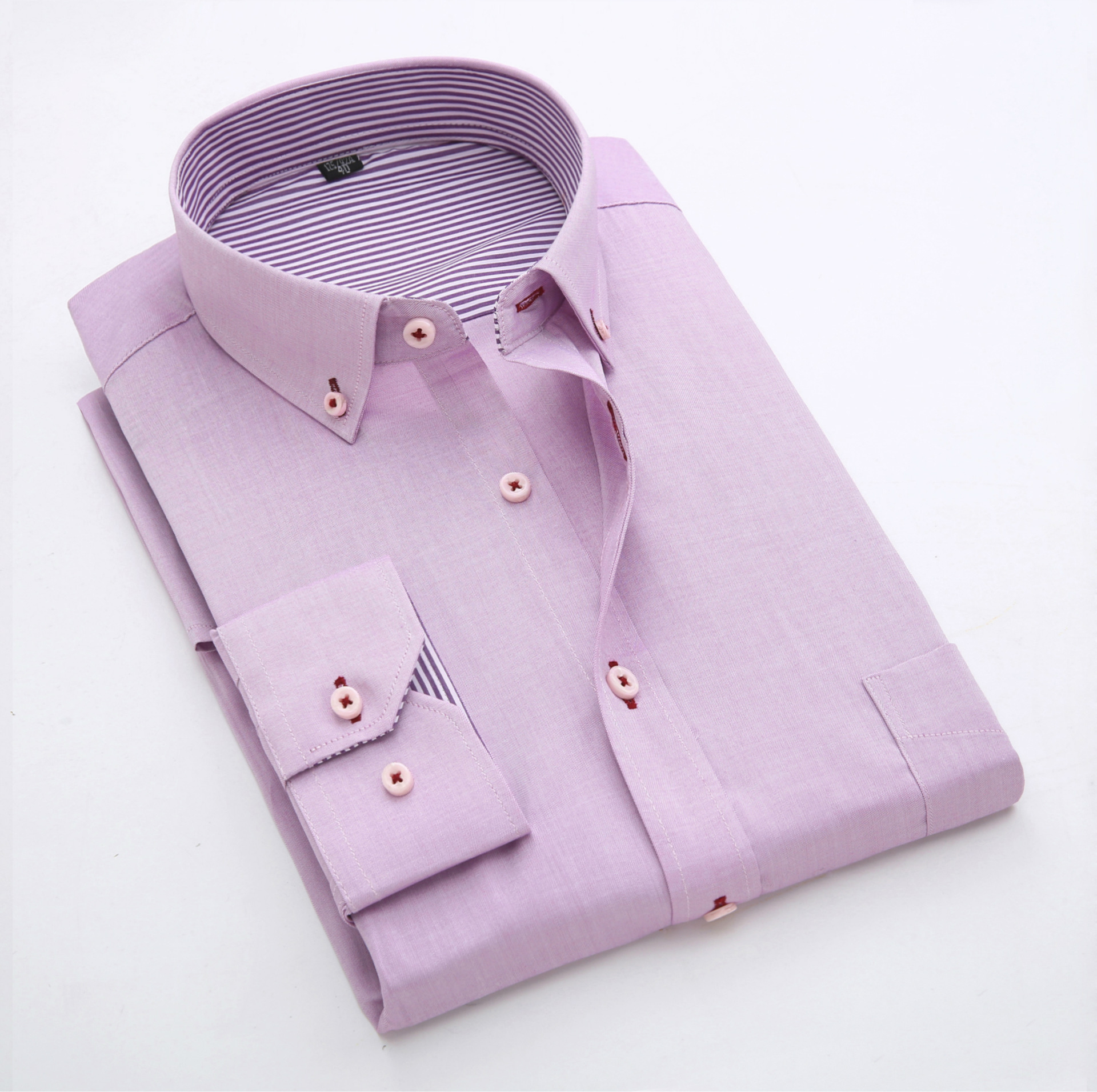 

Summer Long Sleeve Solid Color Shirt Mens Business Causal Shirts Slim Fit Work Formal Dress Shirts Groom Wedding Shirt, Gray