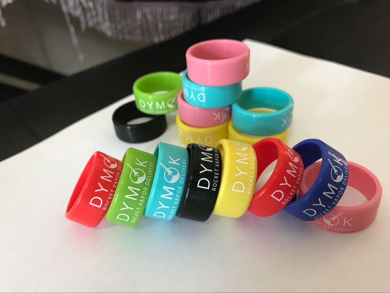 

Custom Vape Bands Printing Logo Silicone ecig Rings Small MOQ OEM Rubber Bands With Text