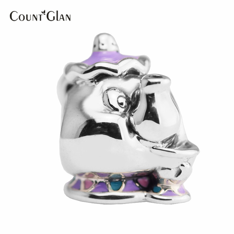 Fits Pandora Charms Bracelets Beads for Jewelry Making fairy tale Mrs. Potts & Chip Mixed Beads 925 Sterling Silver Jewelry-image-404023357