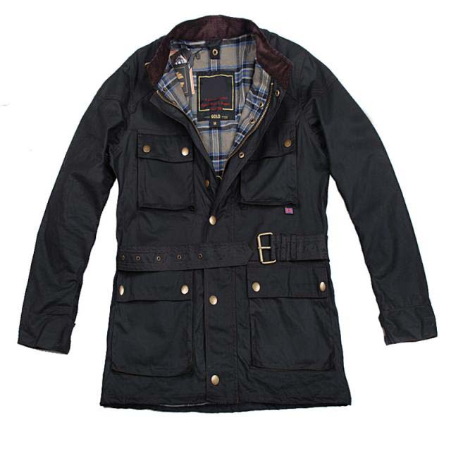 

top quality BSF man roadmaster Jackets man roadmaster waxed cotton jacket, Black