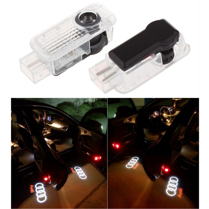 

2pcs/set Car LED Door Welcome Light Laser Shadow led Projector Logo For Most AUDI Q3 Q5 Q7 A3 A4L A6L A7