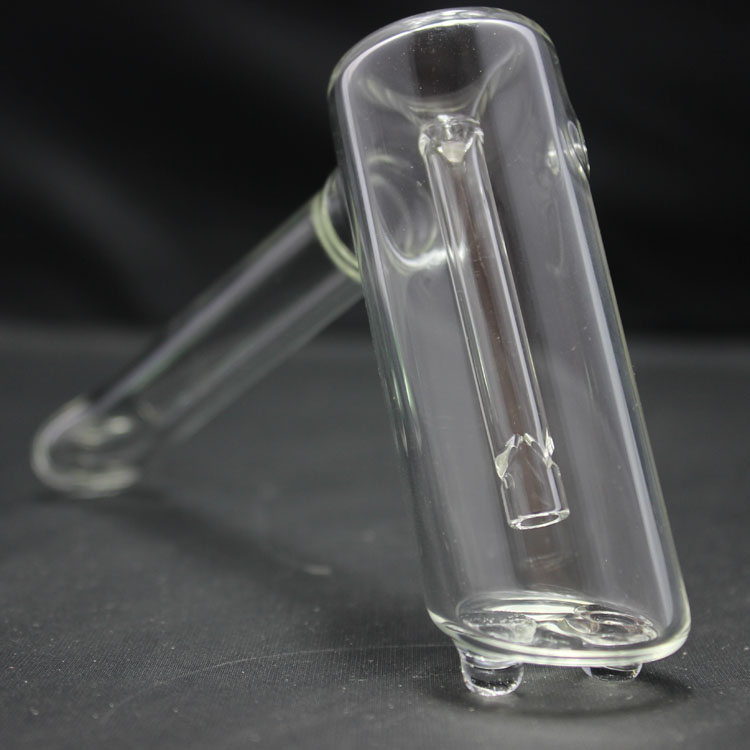 

Hammer Style Basic Bubbler on Clear Glass Water Pipe Hand Pipe Mini Glass Bongs Smooth Hit