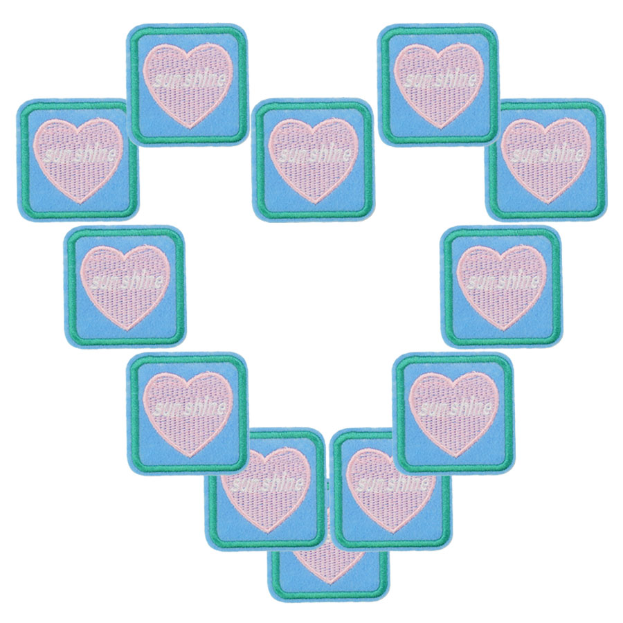 

Diy love badge patches for clothing iron embroidered patch applique iron on patches sewing accessories badge stickers on clothes, Black