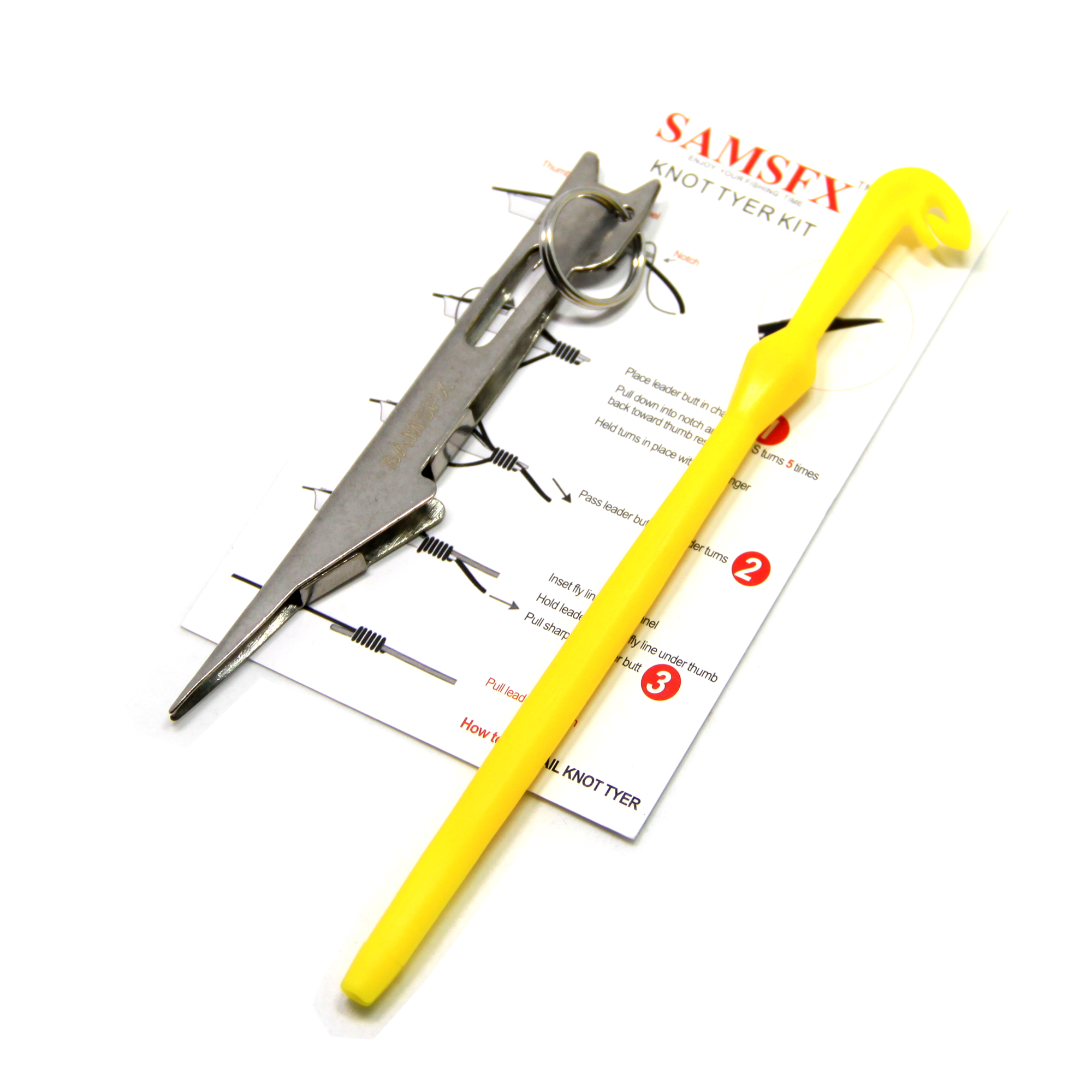 

SAMSFX Quick Nail Knot Tyer and Loop Tying Tools Kit Fly Fishing Accessory
