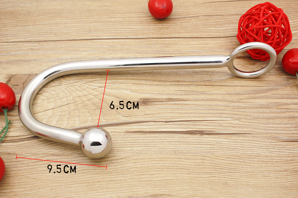 Long 22 5cm Sexy Slave Top Quality Stainless Steel Anal Hook With Ball