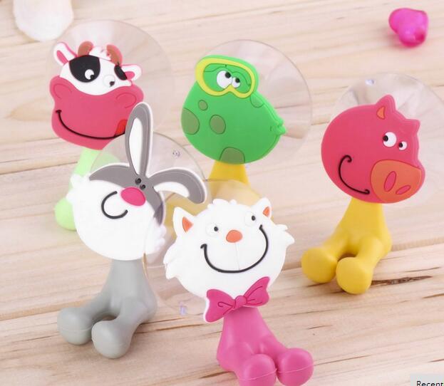 

Cute Cartoon sucker toothbrush holder suction hooks bathroom set accessories