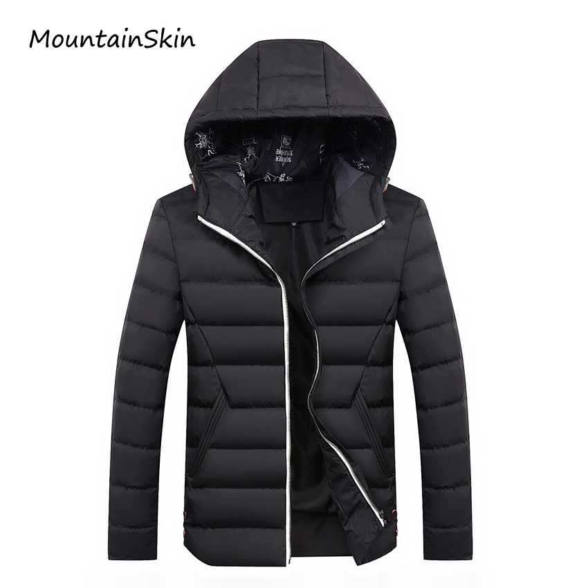 

Wholesale- Mountainskin 2017 New Men's Winter Jacket Fashion Warm Thick Male Parkas Men Casual Thermal Men Coats Branded Clothing LA198, Khaki