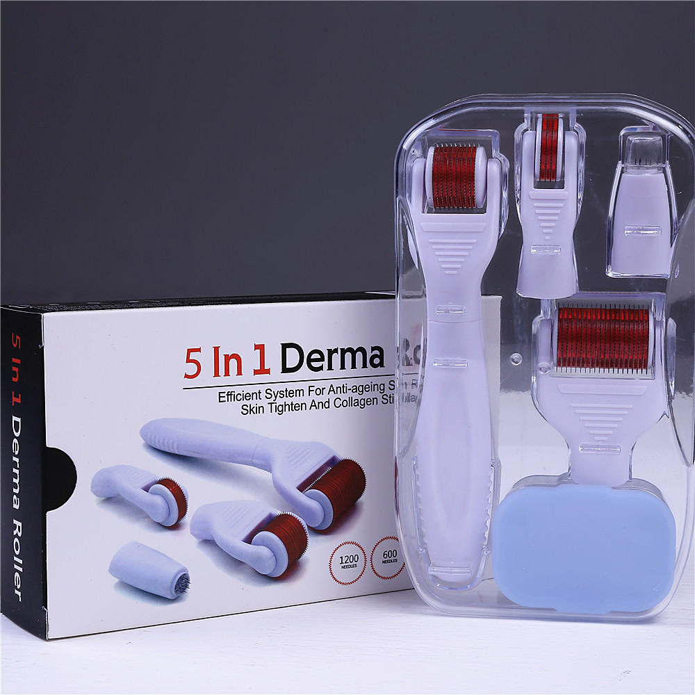 5 in 1 kit derma roller micro needle system derma roller skin roller