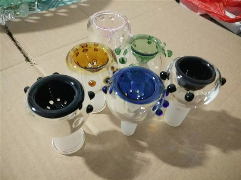 

heady Glass bong bowl Smoking Dogo 14mm 18mm male female Bowl for smoking pipe Glass bubbler Ash Catcher smoking nail Oil rigs