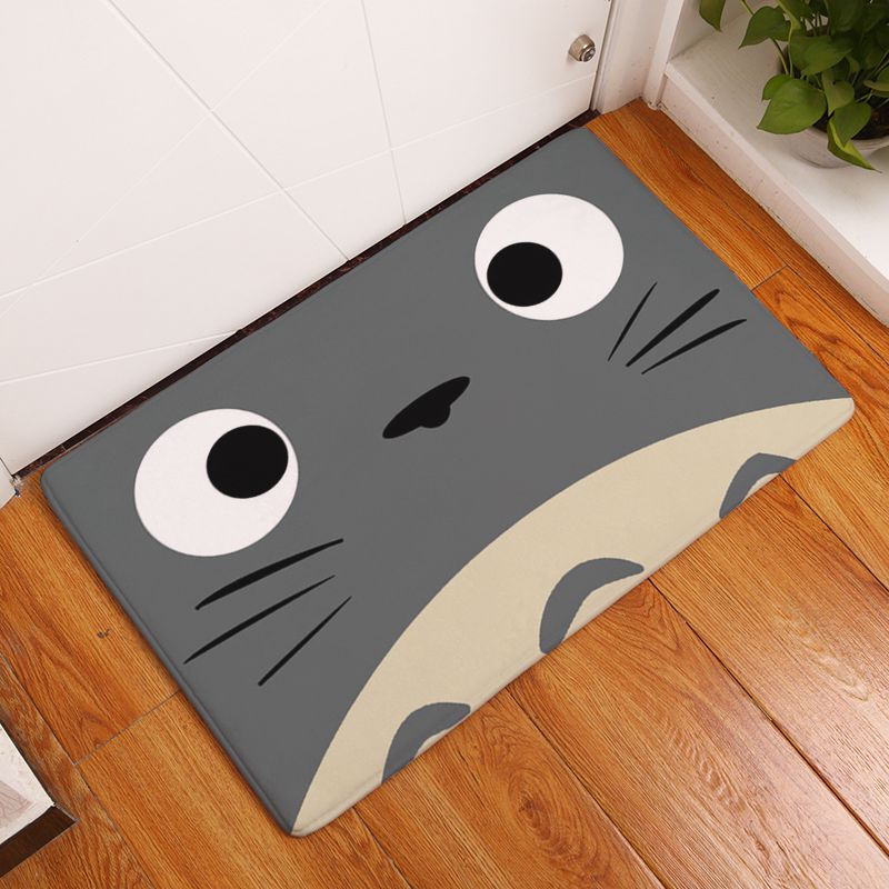 

kawaii totoro welcome mat door entrance carpet kitchen bathroom rug funny floor doormat modern home decor, 10