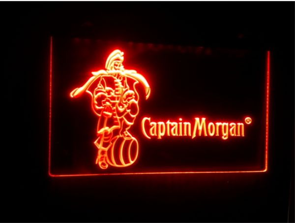 

b68 Captain Morgan Spiced Rum Bar NR LED Neon Light Sign home decor crafts