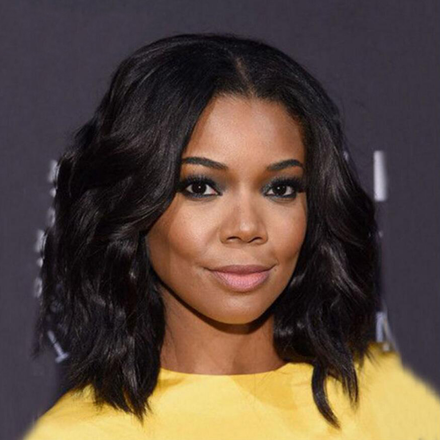 

Lace Front Wig Wavy Peruvian Virgin Human Hair Pre-plucked Hairline 150% Density Bleached Knots, 1b#
