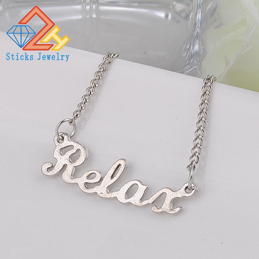 

Relax Any Personalized Name Necklace Alloy Pendant Alison Font Fascinating Pendant 120Piece Can Custom Name Necklace