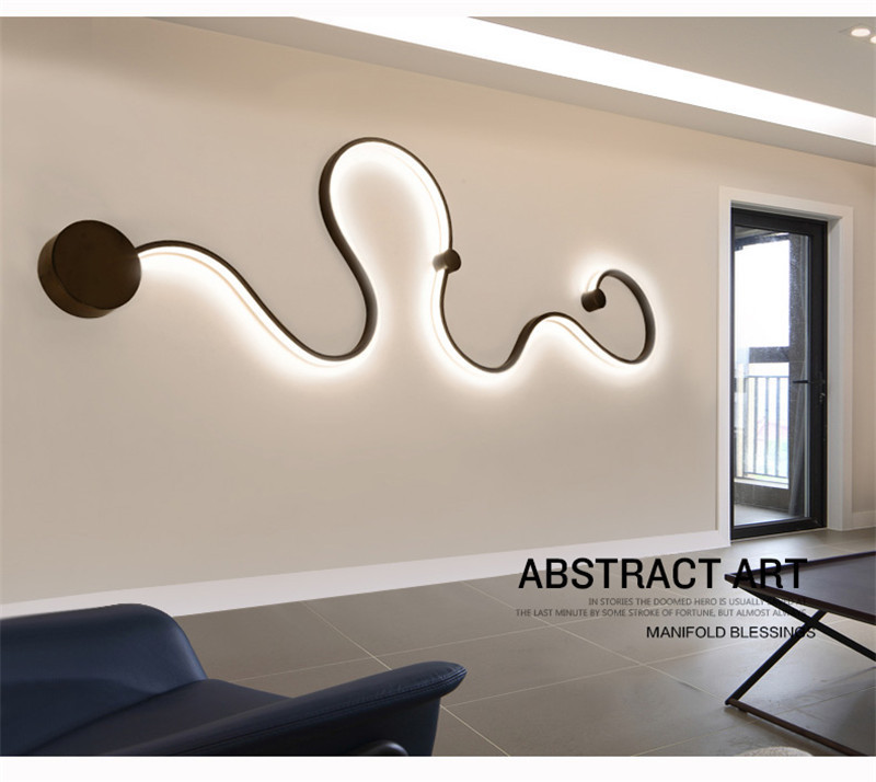 

L21-Modern Simple LED Wall Lights Art Designs Creative Wall Lamp Creative Lighting Fixture for Bedroom Living Room Aisle Home Decor