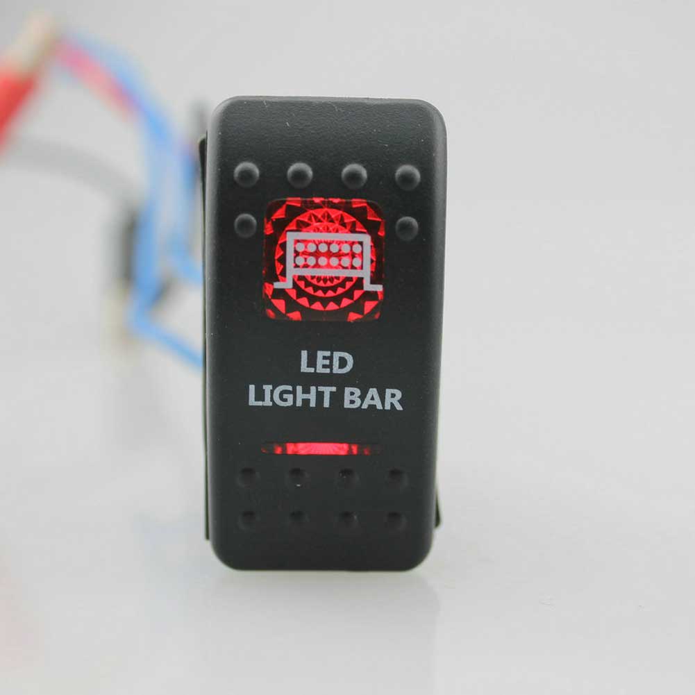 

Guaranteed 100% IZTOSS LED Light Bar 12V SPST Rocker Switch Car Van Dash Boat Marine LED ON-OFF illuminated Free Shipping