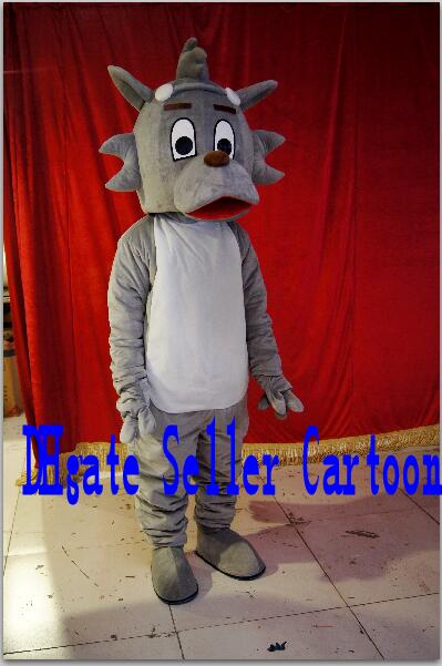 

Movie Character Real Pictures grey wolf mascot costume Adult Size free shipping