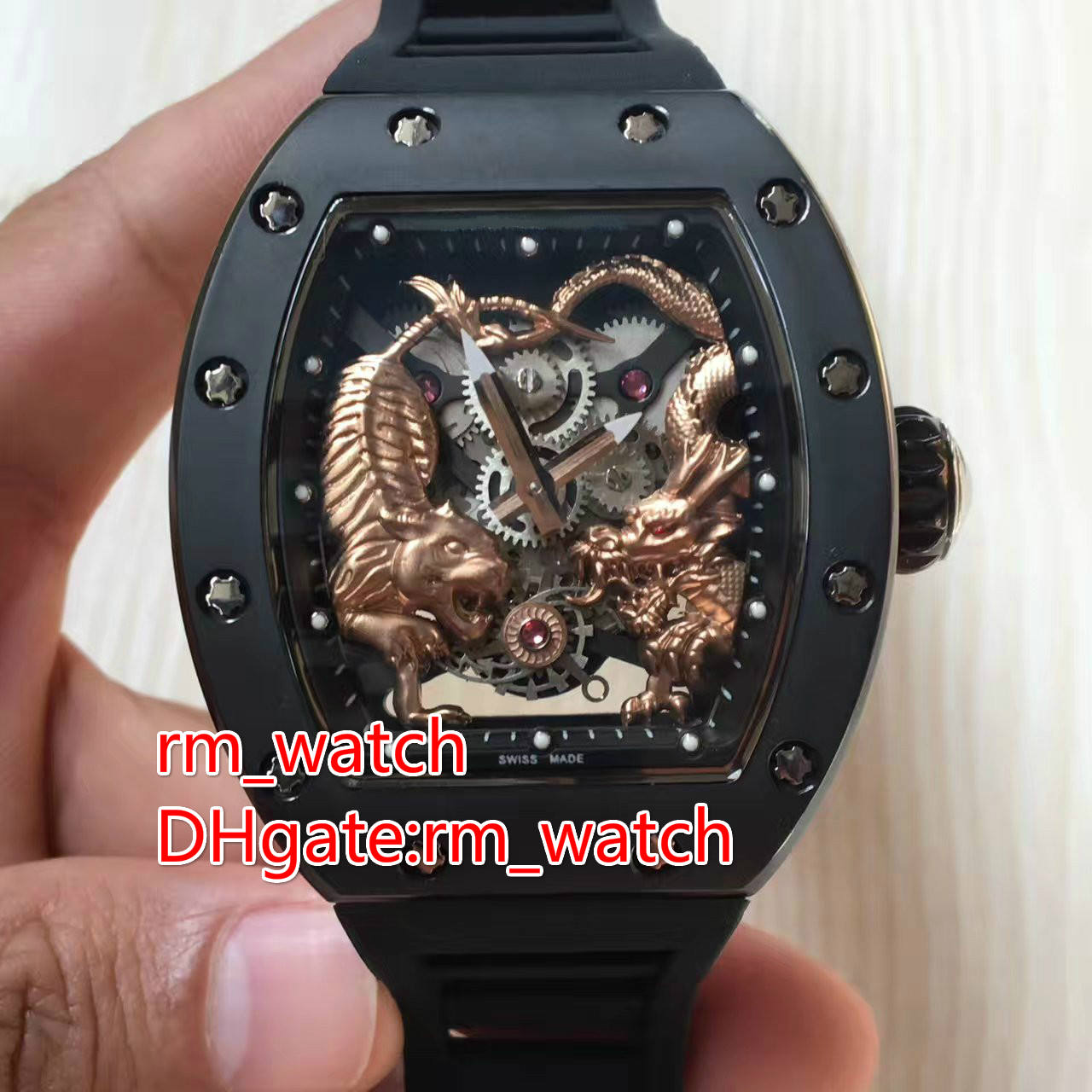 rose gold dragon tiger face