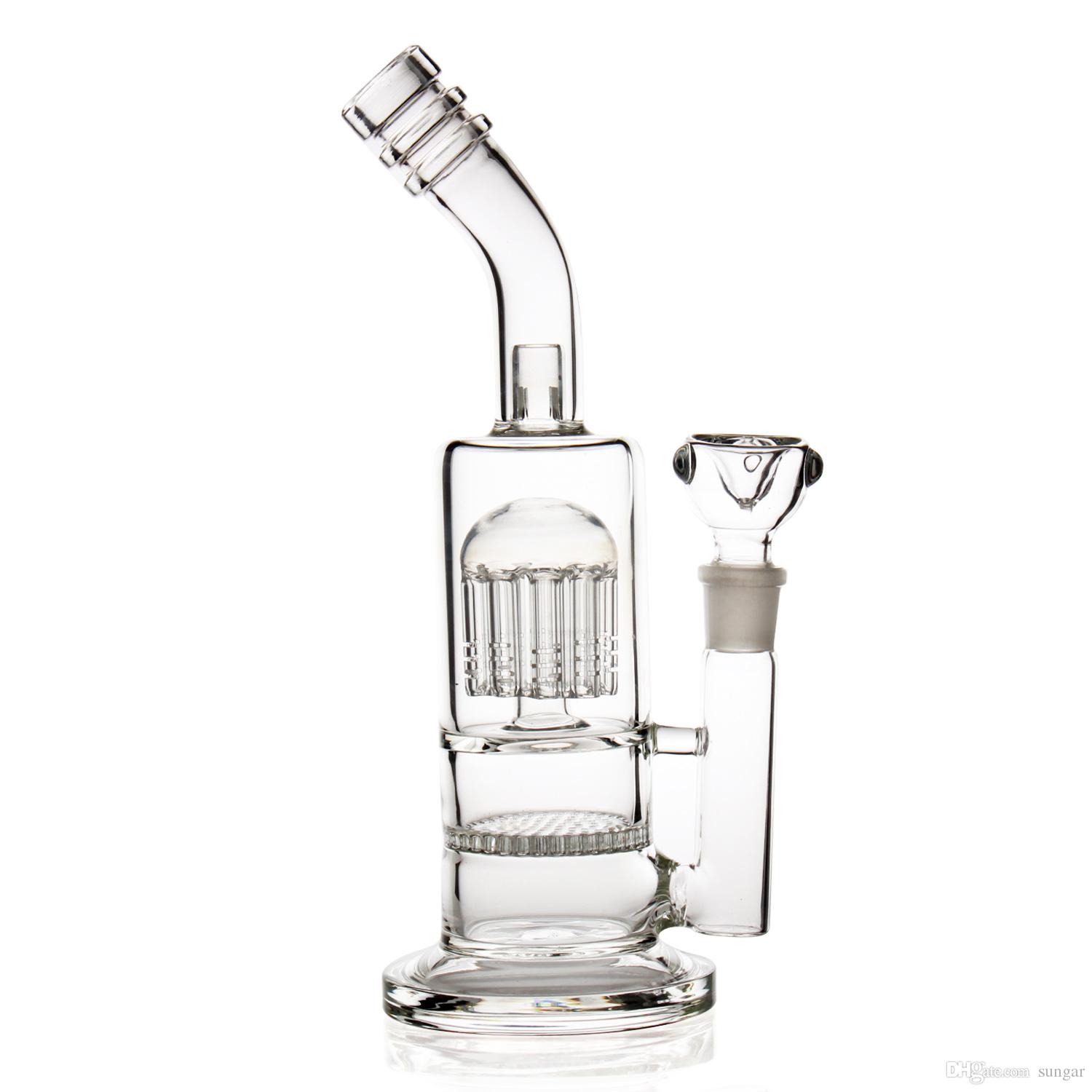 

2017 Honeycomb Bongs Glass Water Bong 10.2 inches Tall Water Pipes for Smoking 18.8 mm Bowl