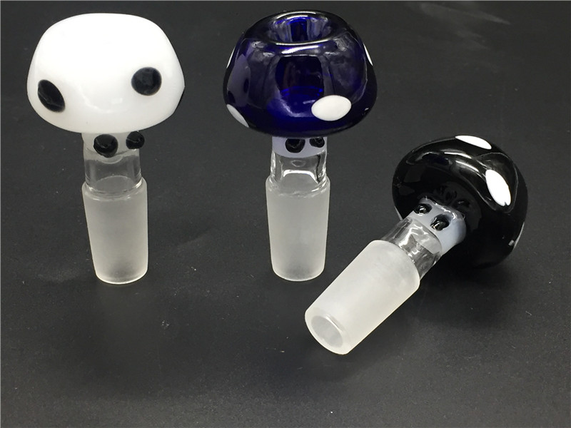 

New Arrival Universal 14mm 18mm Mushroom Glass Bowls for Bongs Bull Head Glass tobacco Bowl for smoking