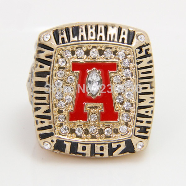 

1992 Suger Bowl Alabama National Championship Ring, Golden;silver