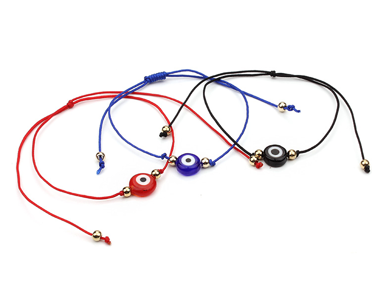

10pcs/lot Red String Lucky Bracelet Blue Evil Eye charms Adjustable Bracelet Gift, Golden;silver