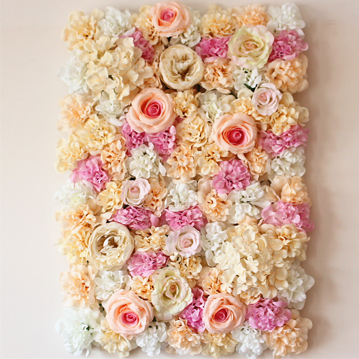2019 60x40 Cm Artificial Flower Wall Background Wedding ... on Silk Flower Wall id=78360
